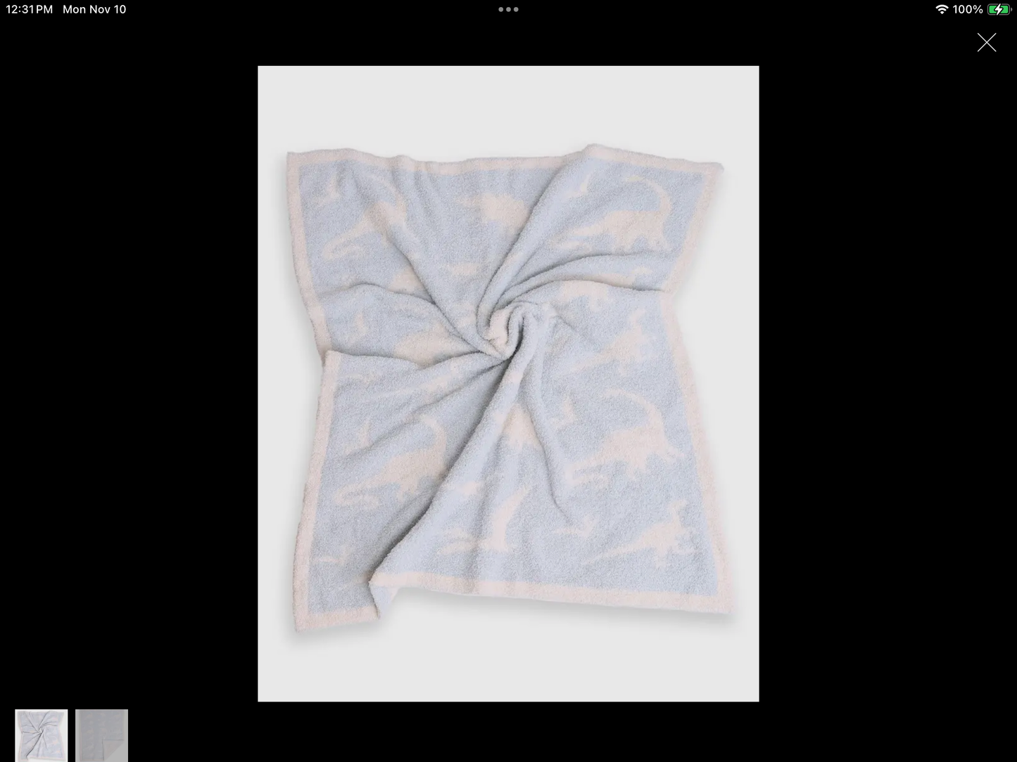 Dinosaur print kids luxury soft throw blanket