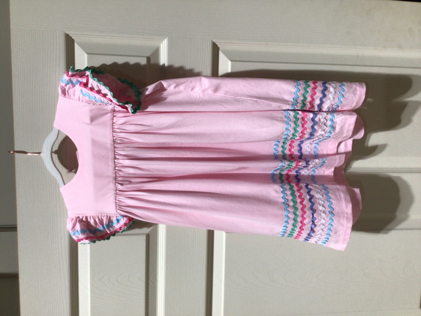 Pink ric rac dress 4-8