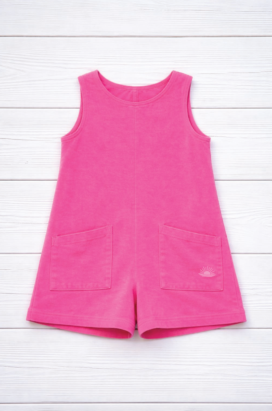 Effortless  Mineral Wash Romper- Coral