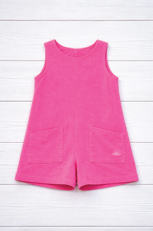 Effortless  Mineral Wash Romper- Coral