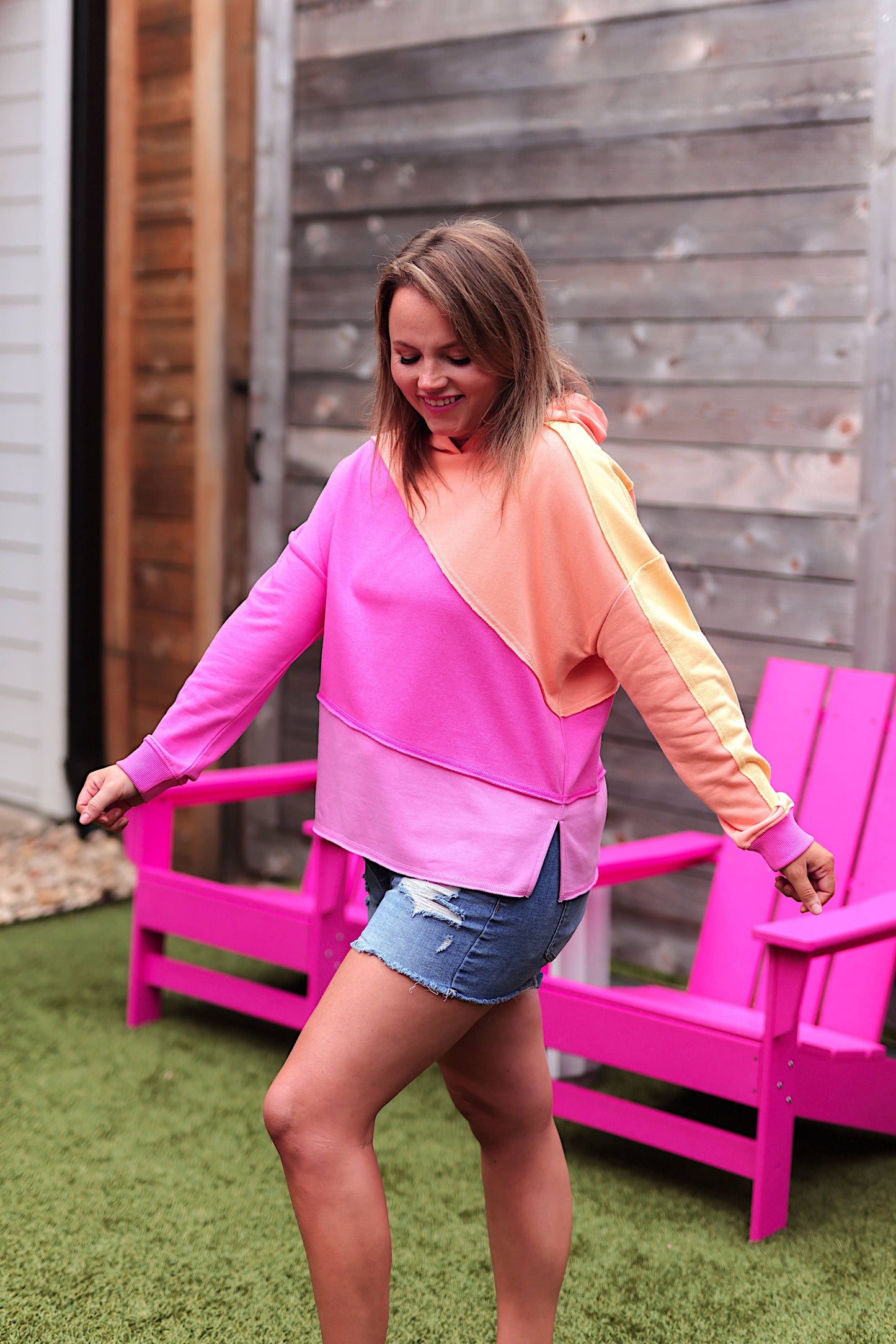 Miles Ahead Hoodie - Sunset (Pinks & Oranges)