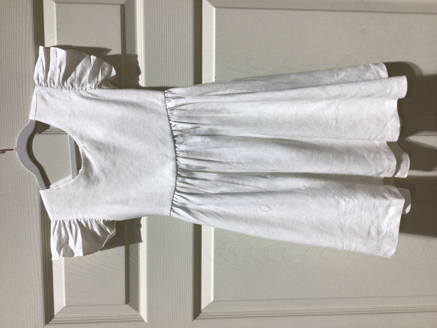 White linen dress