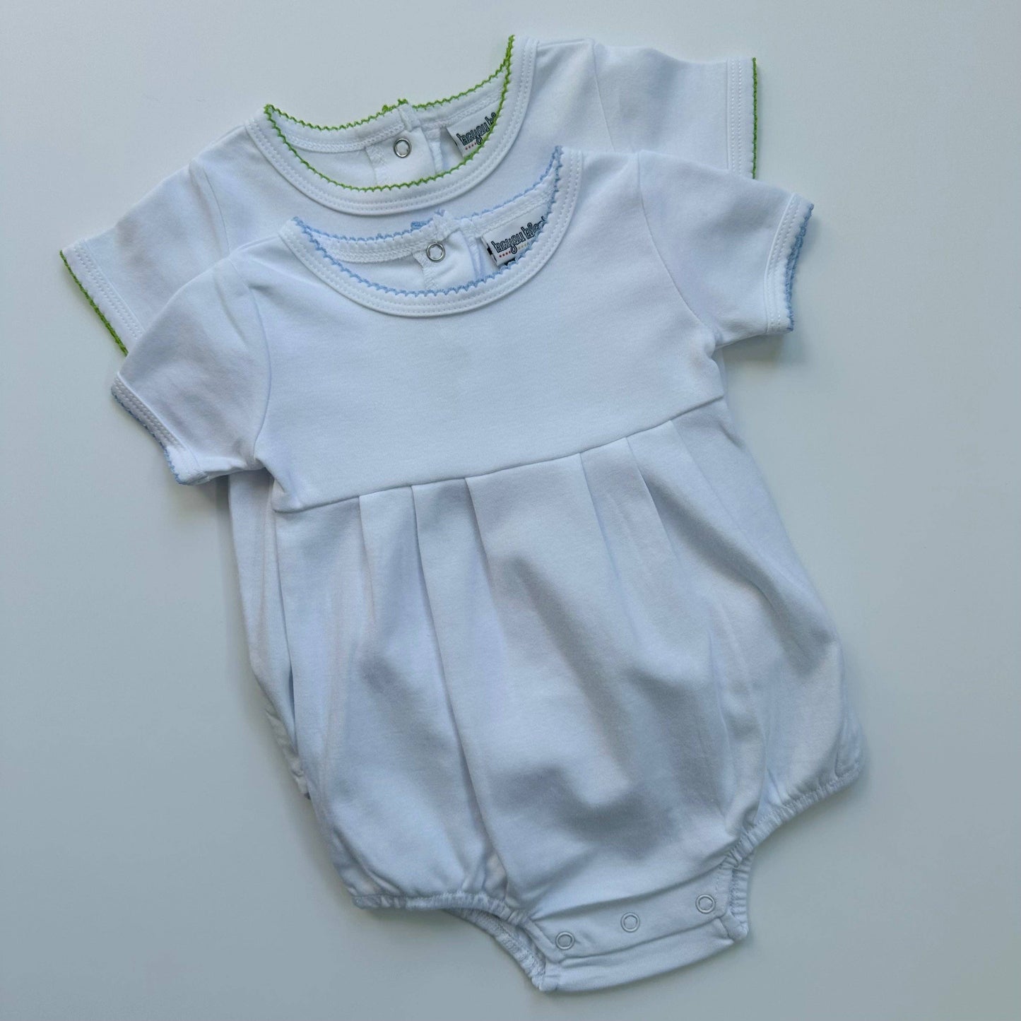 Knit Bubble with Picot Trim: Baby Blue