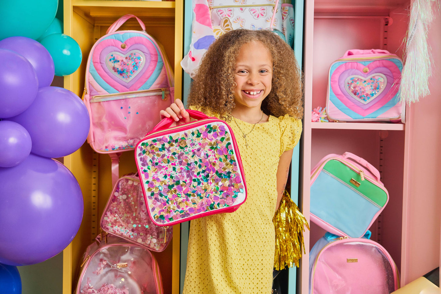 "Audrey" Bows & Jewels Confetti Lunch Box