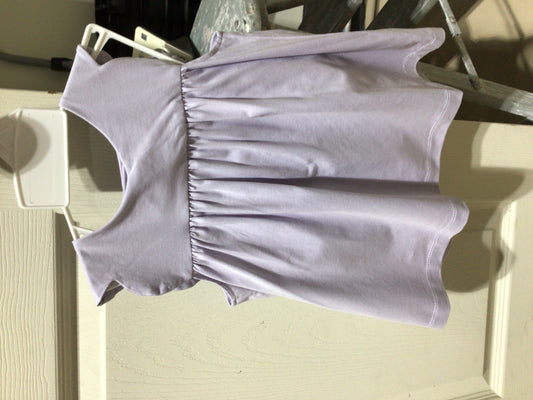 Pastel striped scalloped shirt set