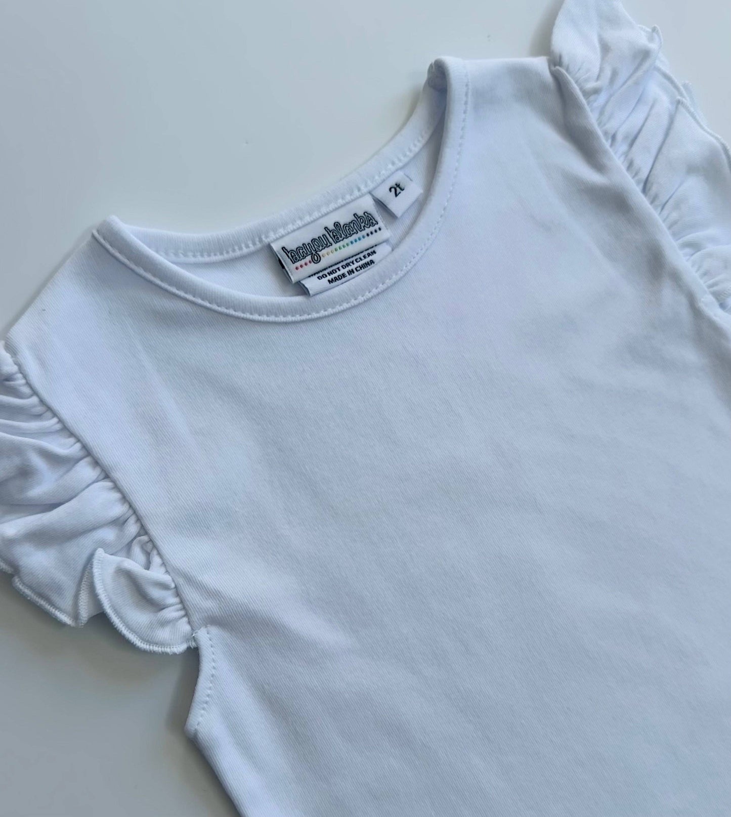 Knit Solid Flutter Sleeve Shirt