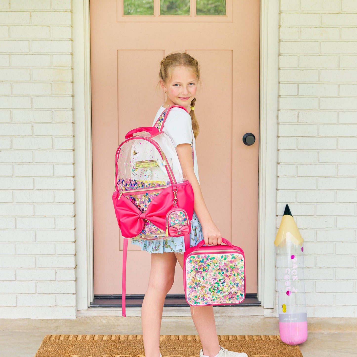 "Audrey" Bows & Jewels Confetti Lunch Box