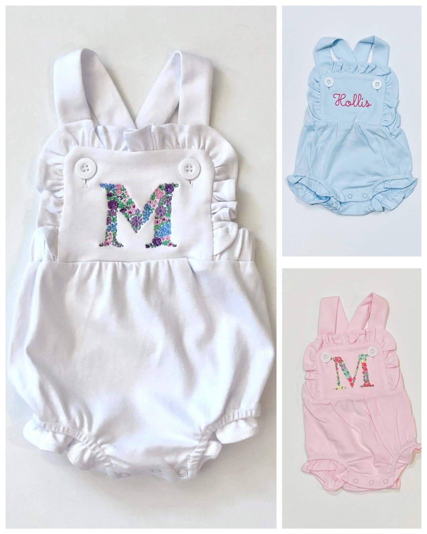 Knit Sunsuit - Ruffle: White 18m and 2t