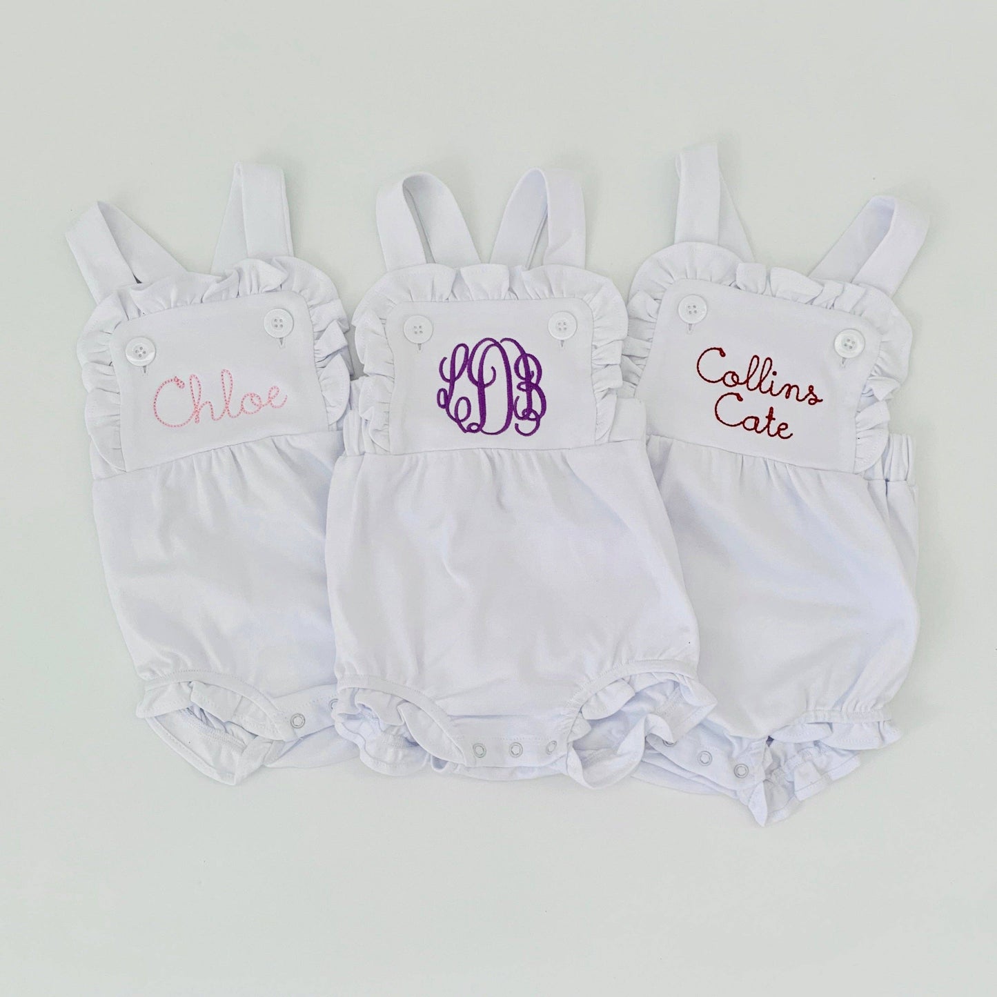 Knit Sunsuit - Ruffle: White 18m and 2t