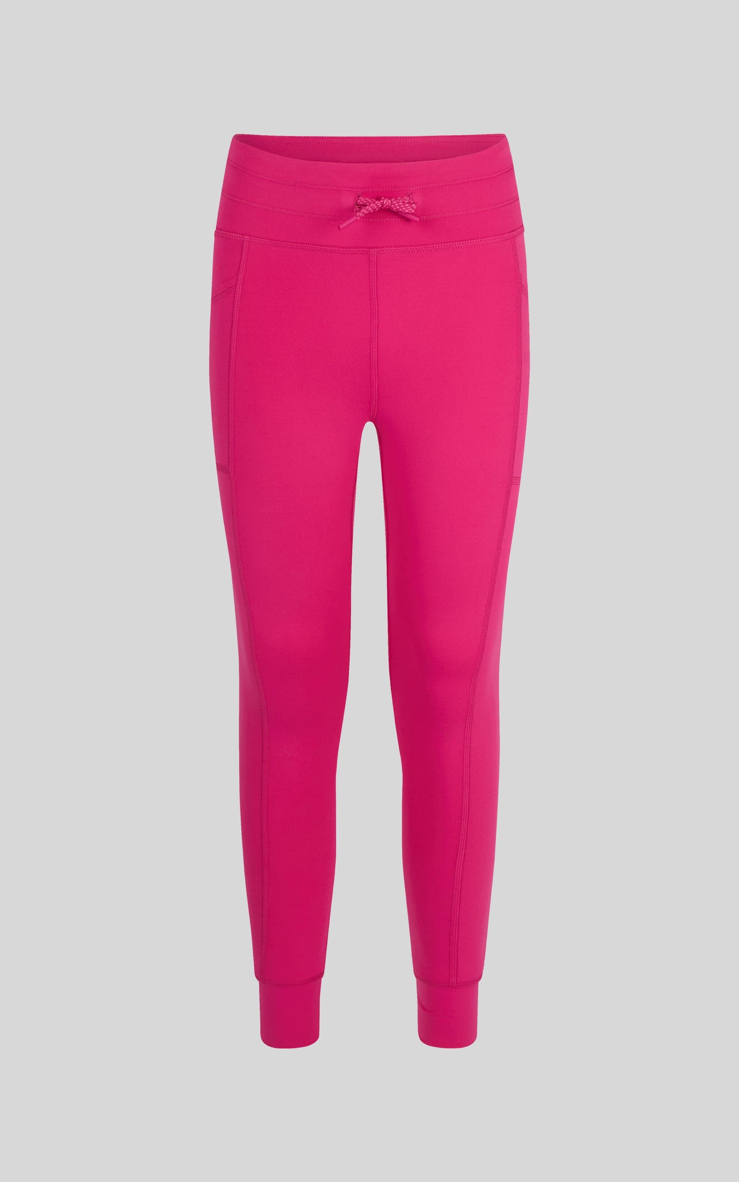 Girls Lux Cuffed 7/8 Jogger with Pockets and Draw string : Raspberry Rose