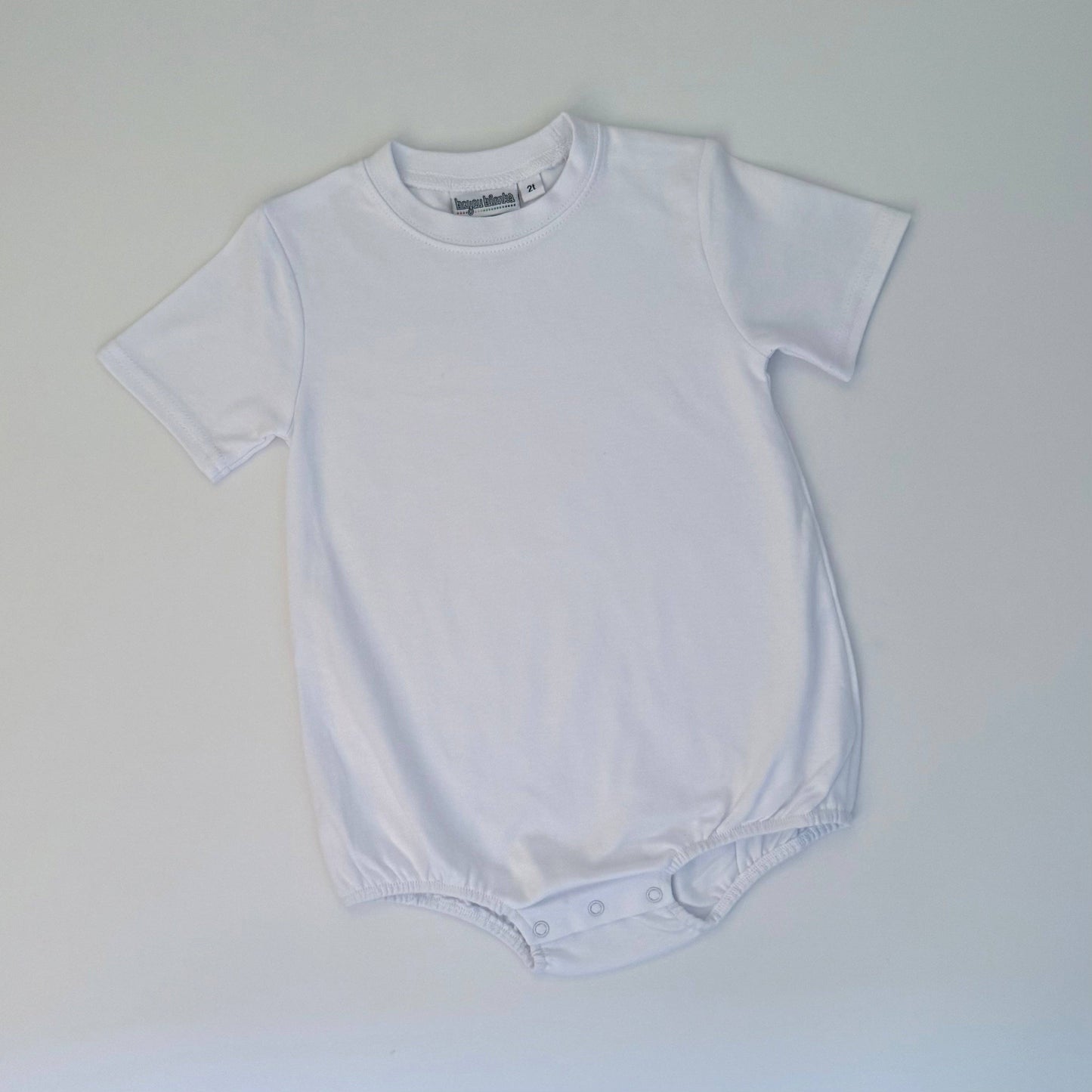 Knit SOLID Short Sleeve T-Shirt Bubble: White / Newborn