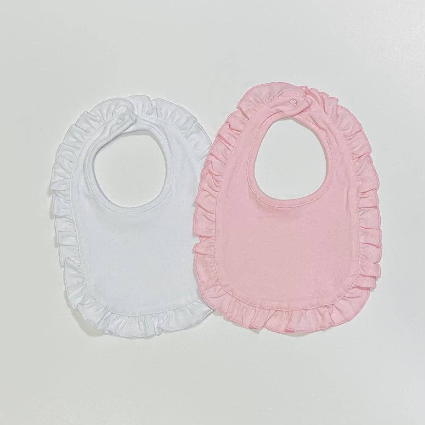Ruffle Bib: White