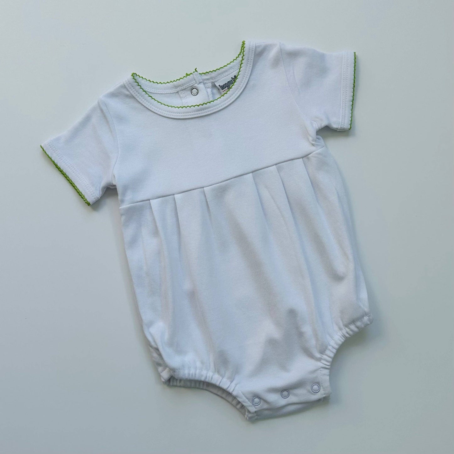 Knit Bubble with Picot Trim: Baby Blue