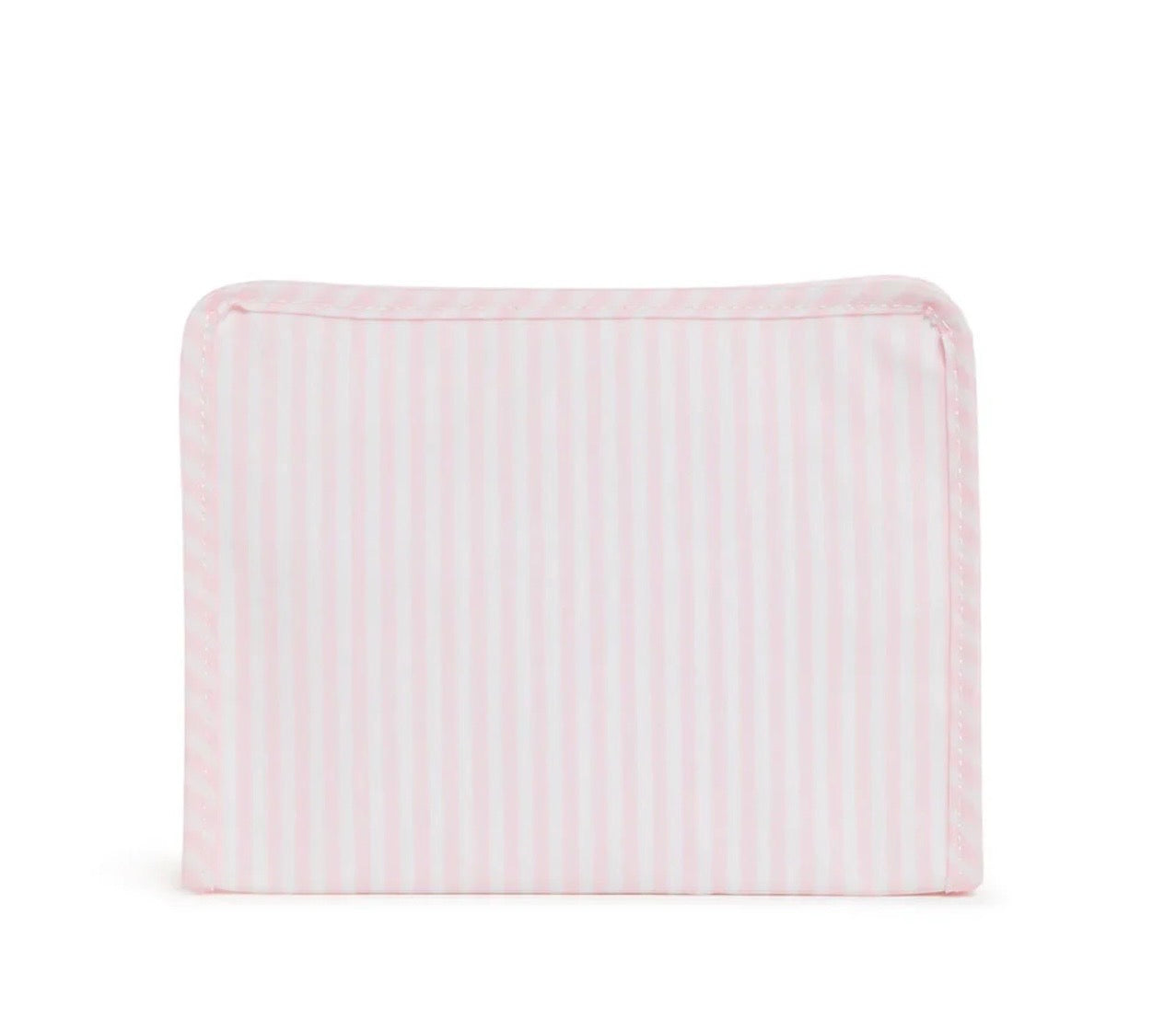 Classic pink stripe roadie zip pouch