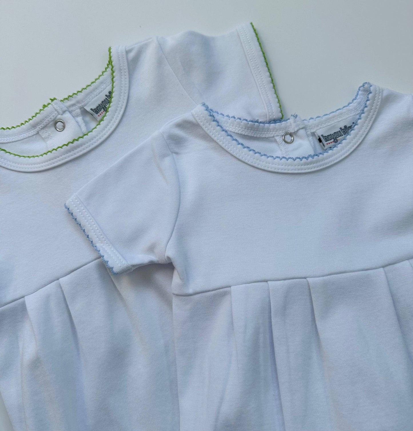 Knit Bubble with Picot Trim: Baby Blue