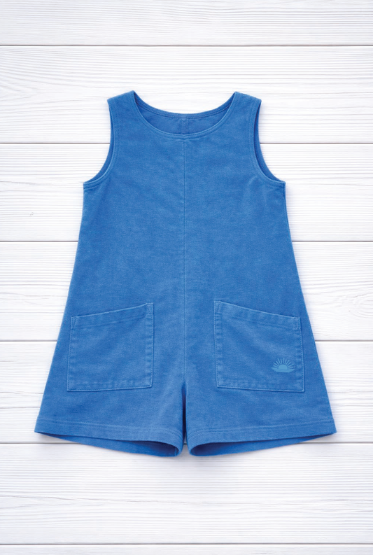 Effortless Mineral Wash Romper blue